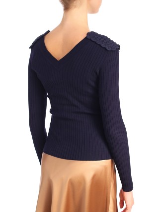 Синий свитер SPORTMAX: фото 6 - Invogue